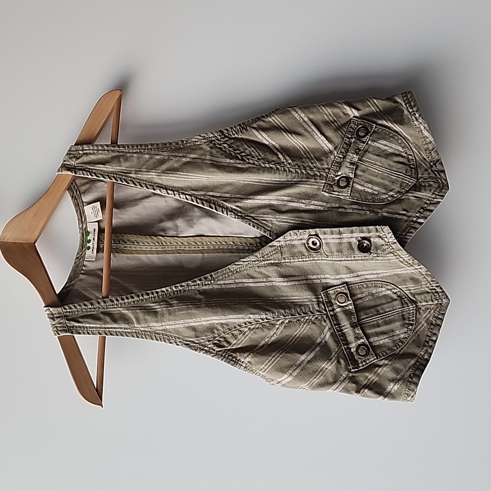 DKNY Olive Striped Vest